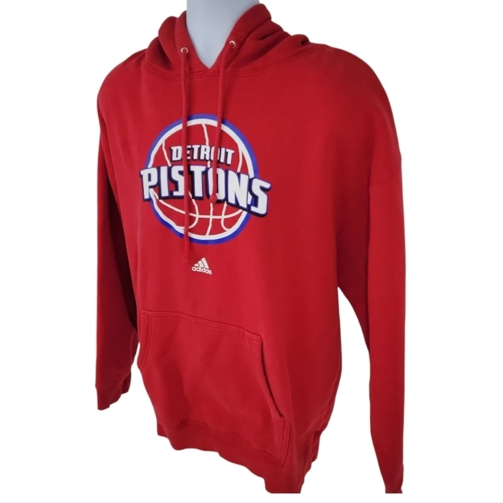 Adidas Men's NBA Detroit‎ Pistons Red Vintage 2006 Hoodie Size 2X