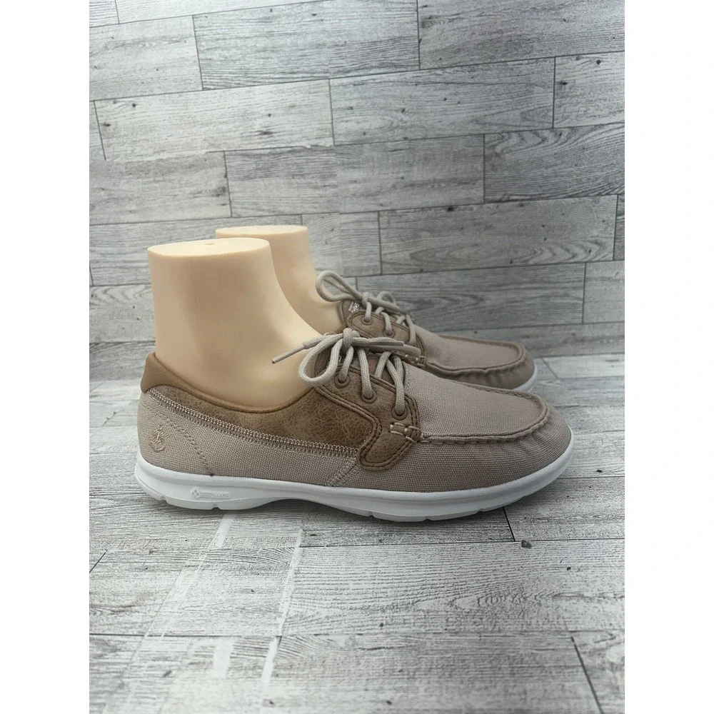 Skechers Go Walk Shoes Womens Size 7.5 Canvas Boat‎ Deck Comfort 14416