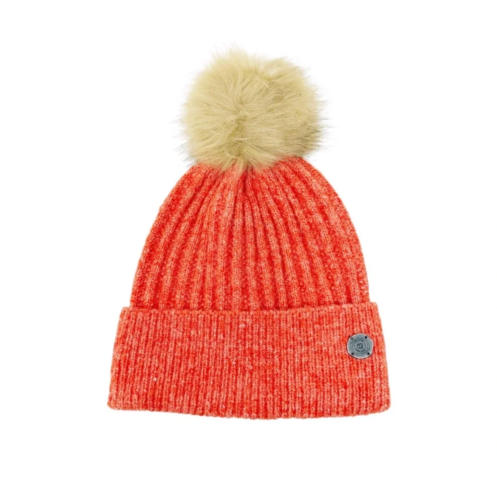 Pistil‎ Piper Orange Knit Beanie with Pom - NWT