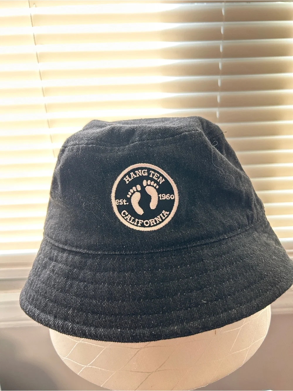 Hang Ten Black Embroidered Logo Bucket Hat