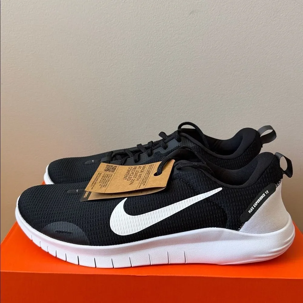 Nike Flex Experience Run 12 Black White DV0740-004 Men’s Size 7.5