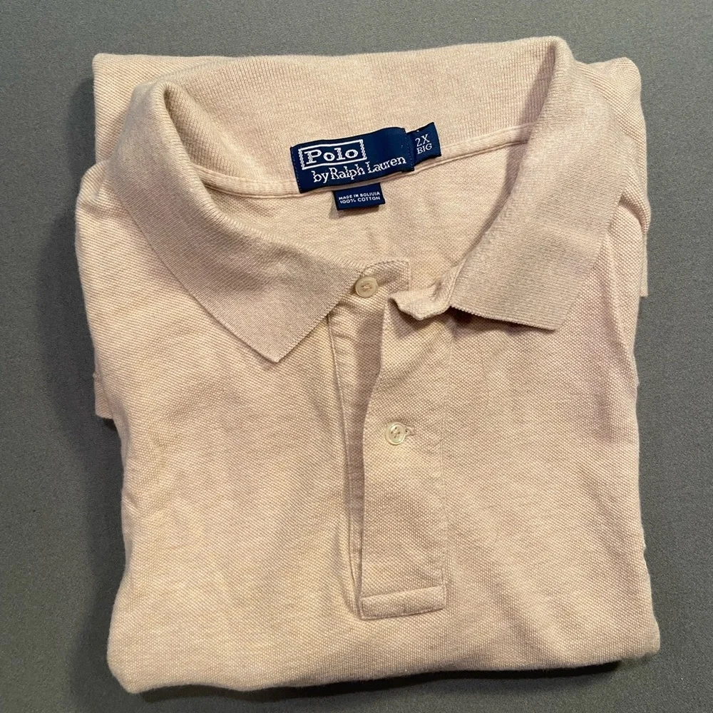 Polo by Ralph Lauren, short‎ sleeve, oatmeal color, size 2XB