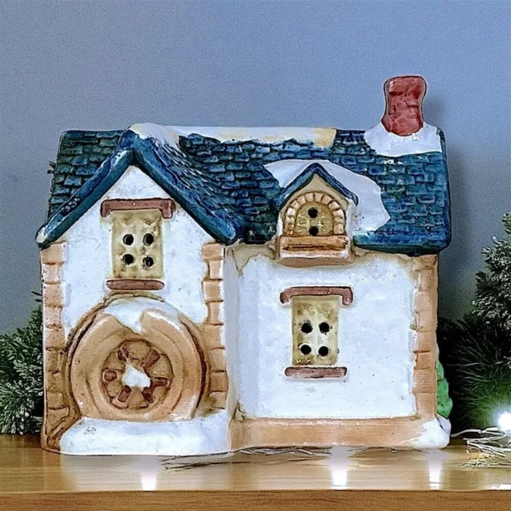 Village Grist Mill Holiday Dickens of London Christmas Porcelain House Vintage