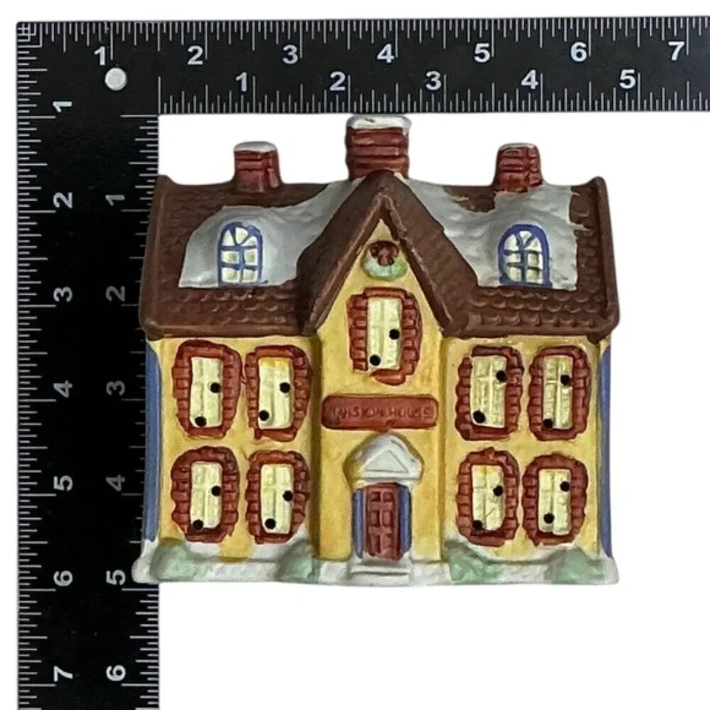Village Mansion Holiday Dickens of London Christmas Porcelain House Vintage 1991