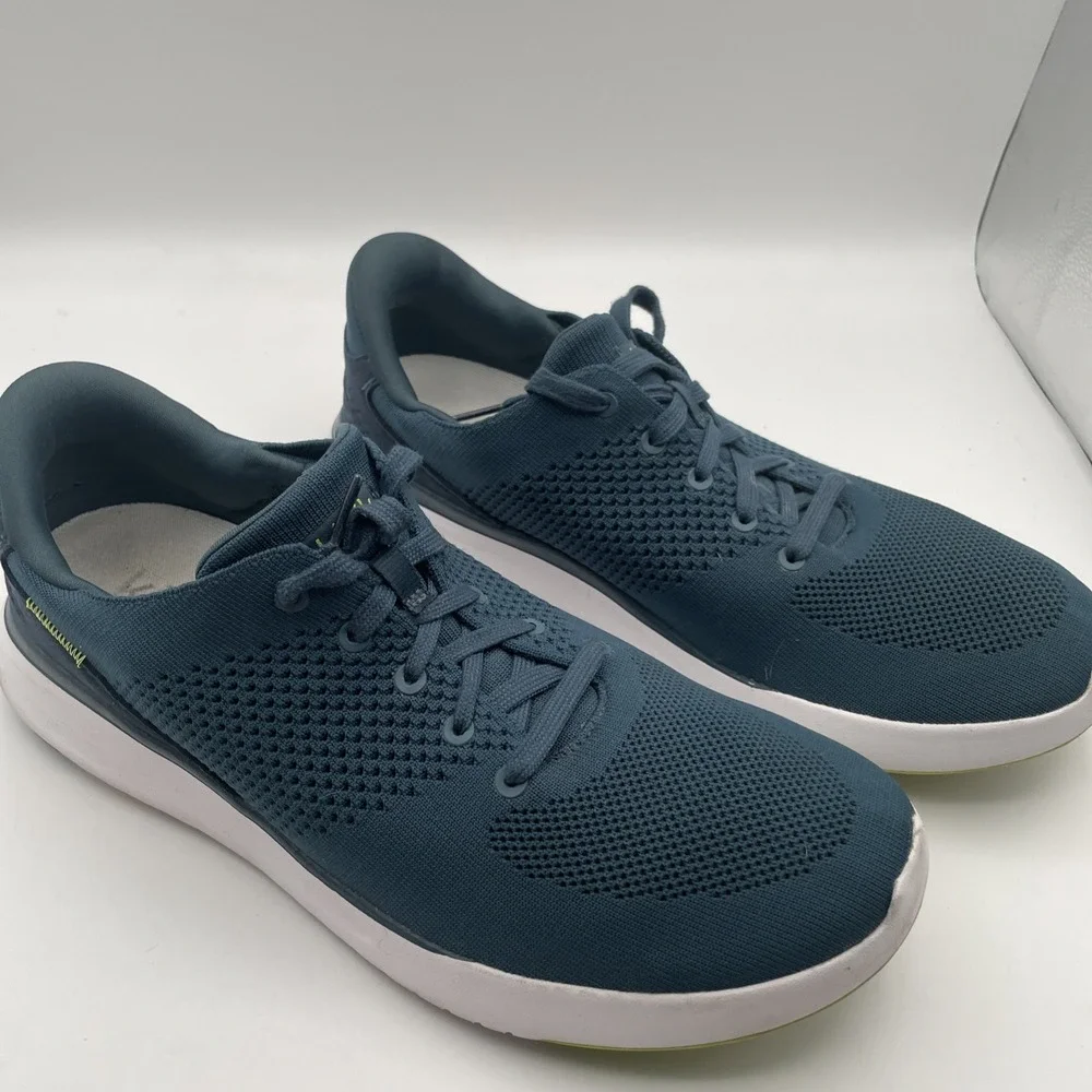 Kizik Madrid Eco-Knit Shoes Mens Size 12 Blue White Hands Free‎ Slip On Sneakers