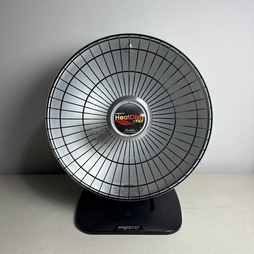 Presto HeatDish Plus Tilt Parabolic Electric Heater Model 0792801 TESTED Works