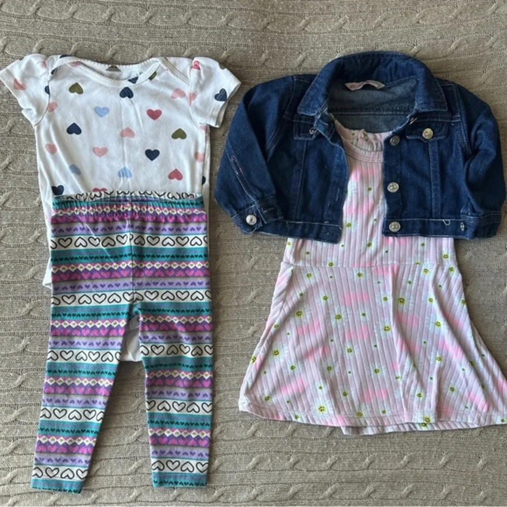 EUC Delia’s Baby Girl Mix’n’Match Outfit Bundle, 18 Months
