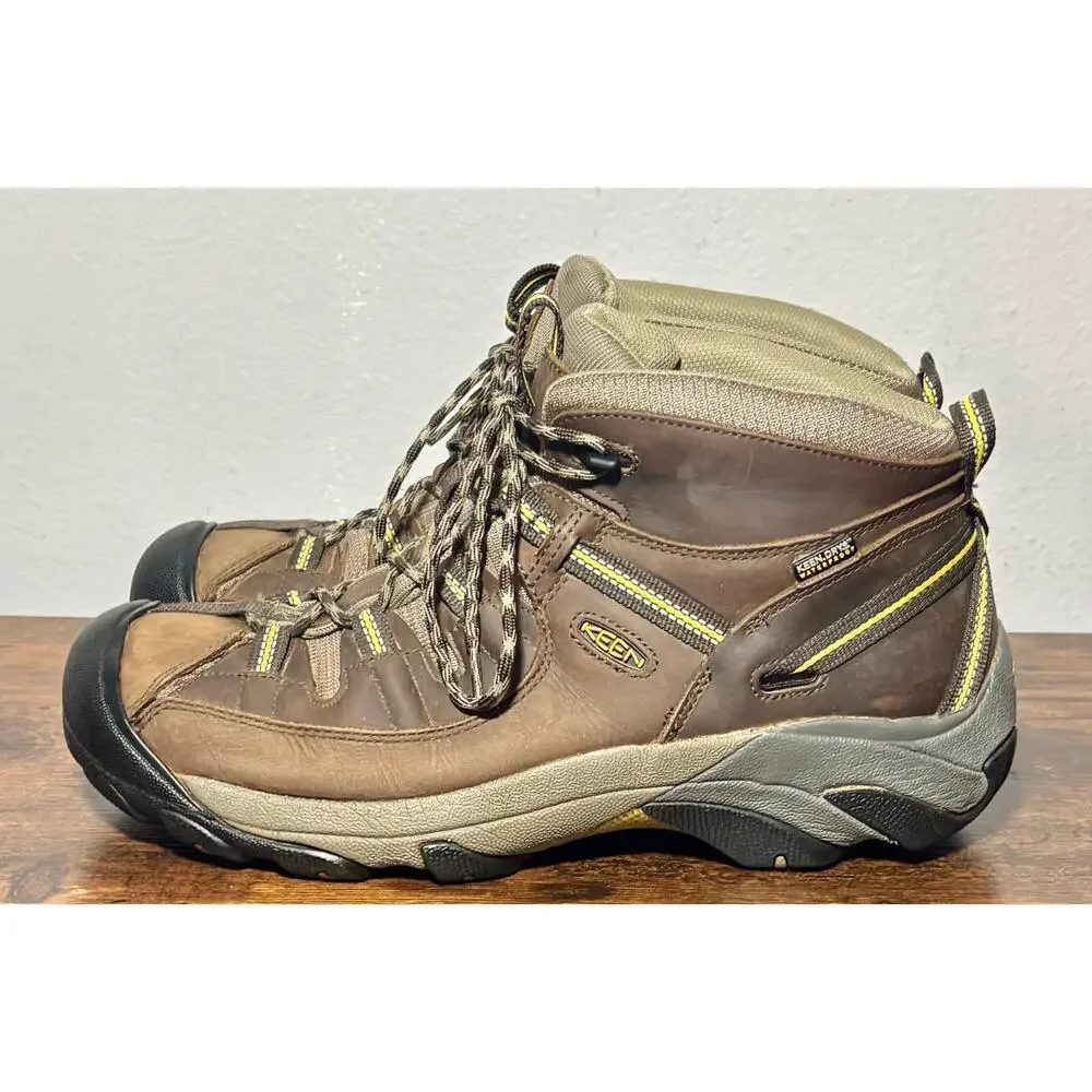 Keen Men's Targhee II Mid Waterproof Hiking Boots Brown Sz 13