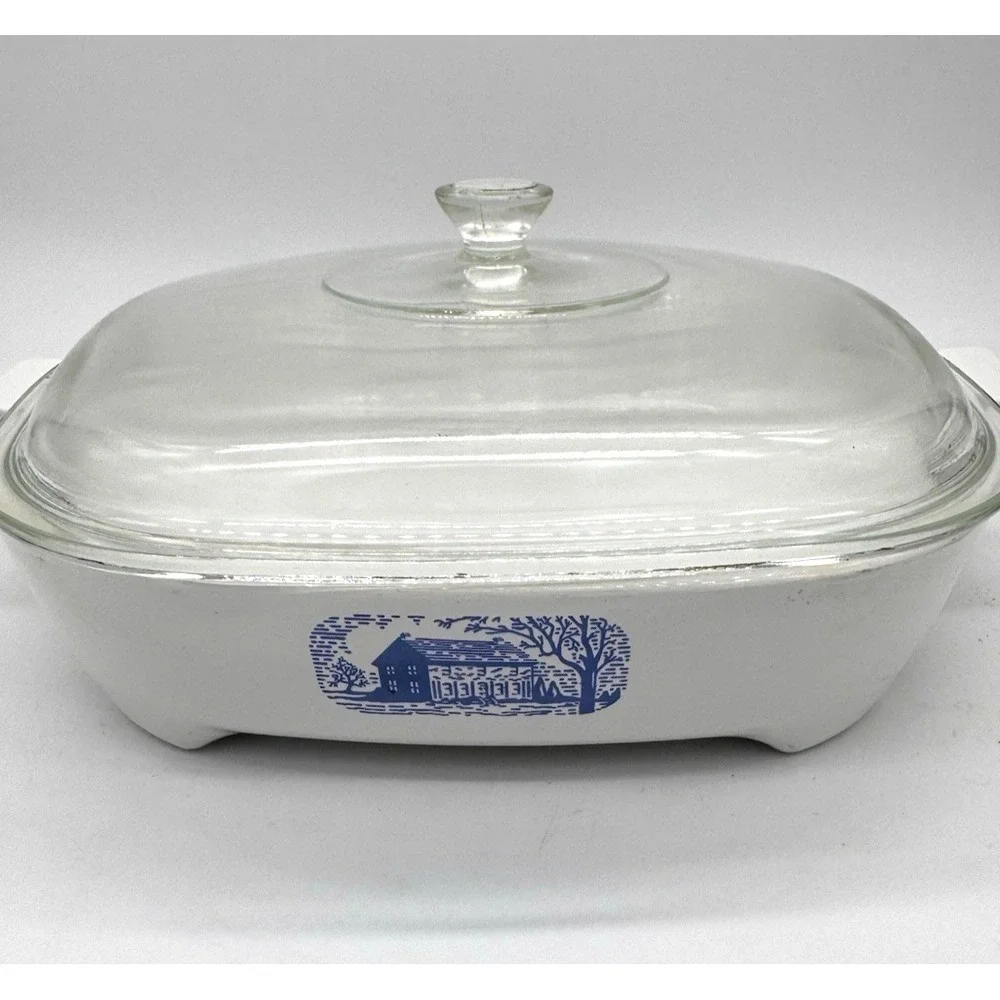 Corning‎ Ware Browning Skillet for Amana Radarange Microwave Oven w/ Pyrex Lid