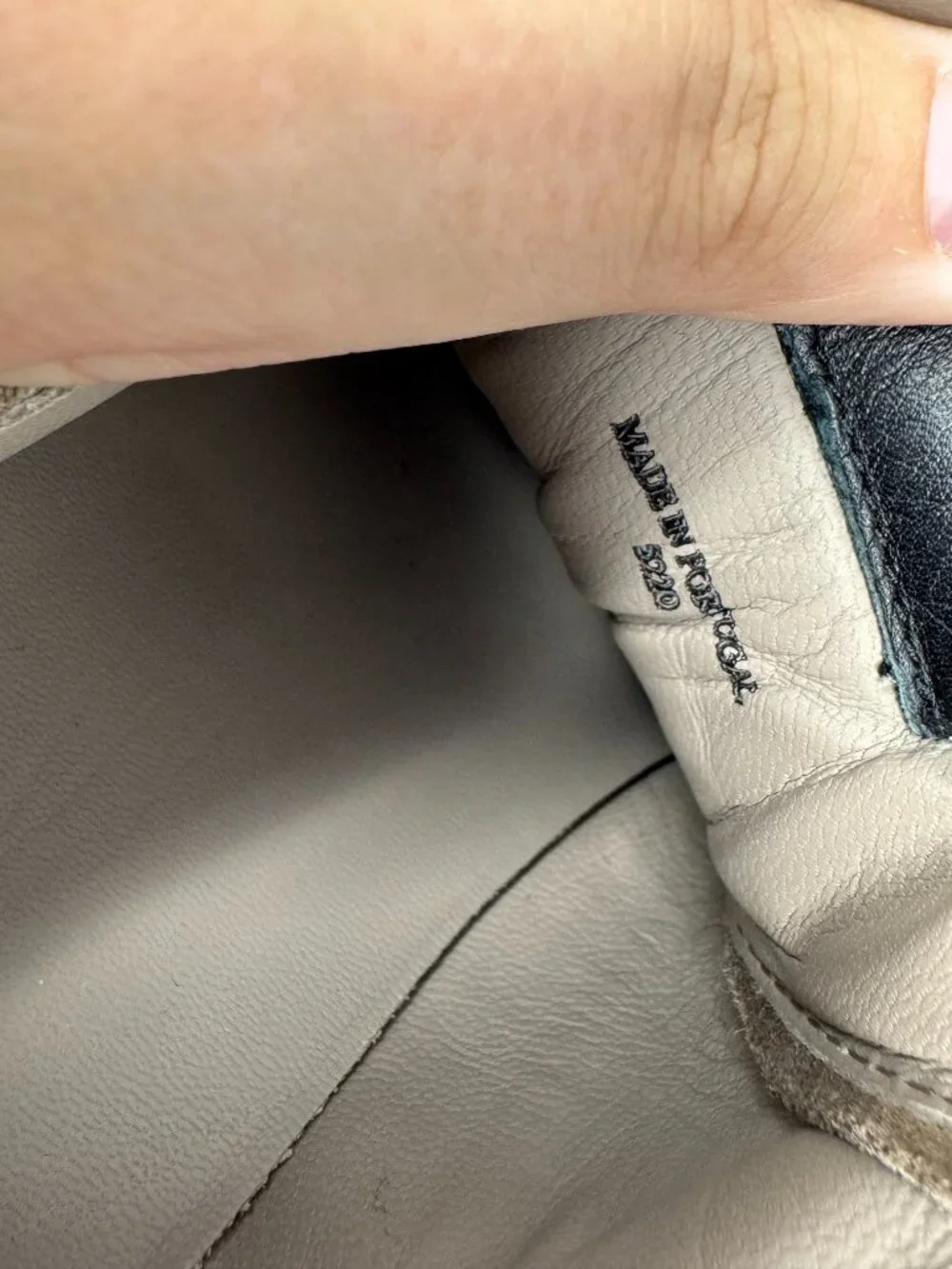 AllSaints Made in Portugal Suede Sneakers EU 40 Gray Taupe Gum Sole Casual Shoes
