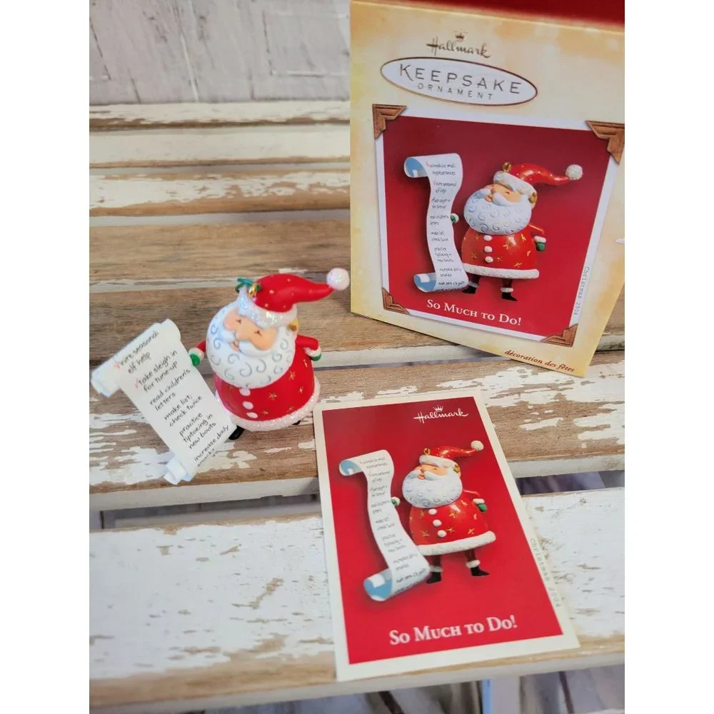 Hallmark so much to do Santa 2004 ornament Xmas holiday tree home decor‎