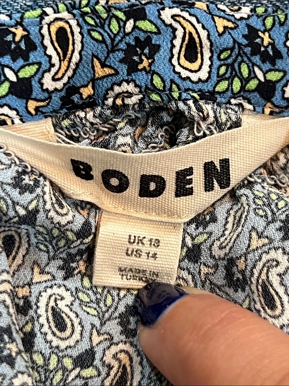 Boden brand paisley