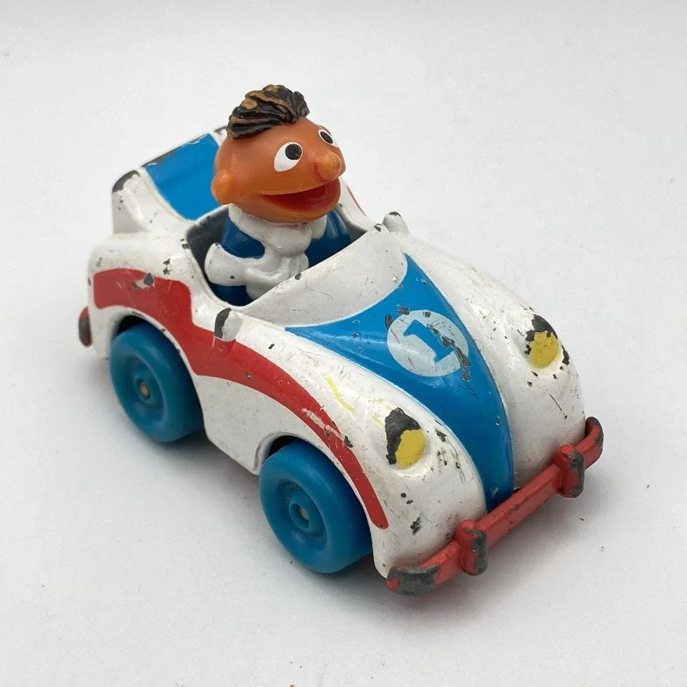 Vtg Sesame Street Bert Ernie Die-Cast Vehicle 1980s Playskool Car & Truck Lot #6