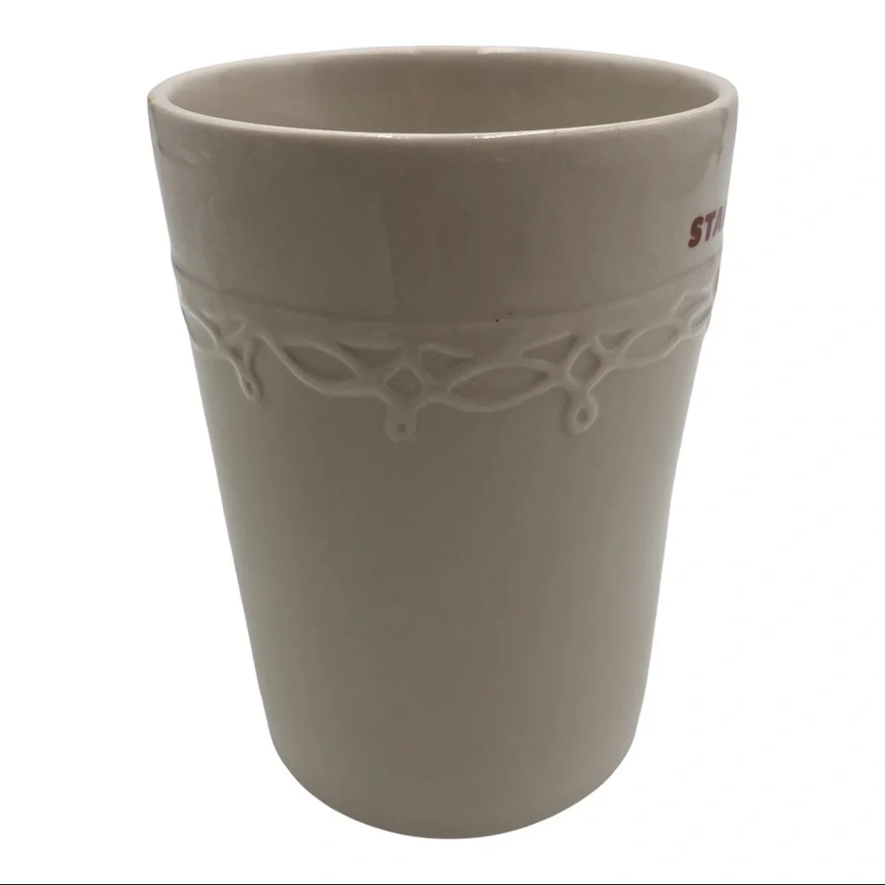 Starbucks embossed scroll