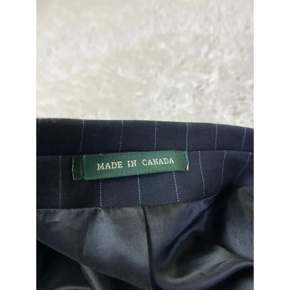 Lauren Ralph Lauren Pinstripe Wool Suit Jacket Blazer Classic Business Formal 44