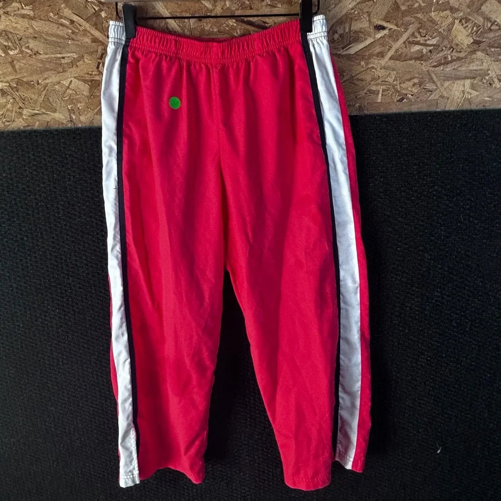 Nike Vintage Kids Youth M Red White Black Striped Athletic Training Track Pants‎
