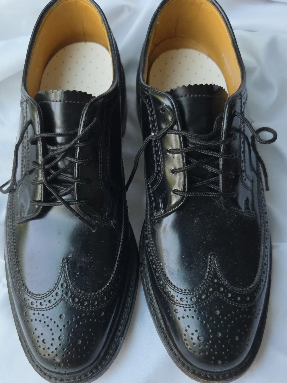 Florsheim Black Leather Wingtip Derby Shoes