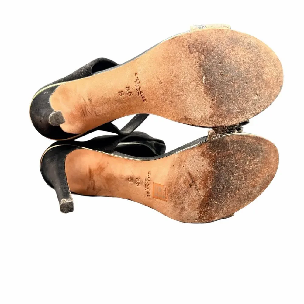 Coach snakeskin toe