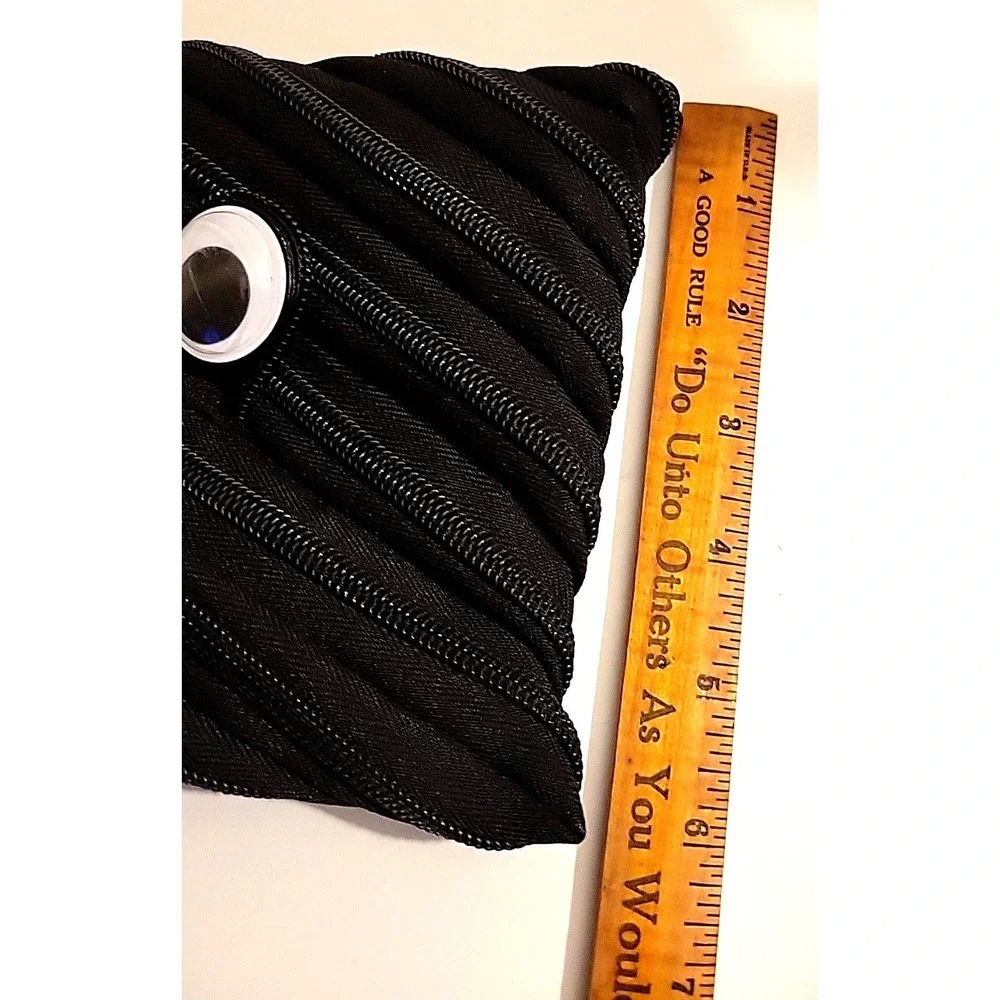 Zipit Monster Pencil Case With Eyes & Teeth Design Black 3 Ring Pouch‎ Binder