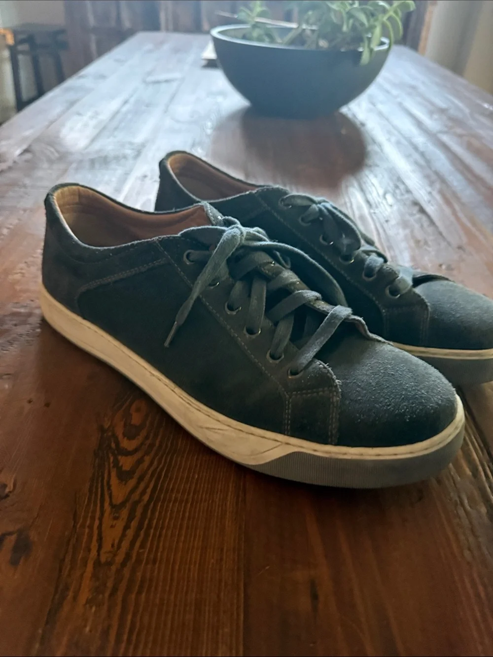 Johnston & Murphy Men's Low-Top Sneakers in Slate Blue