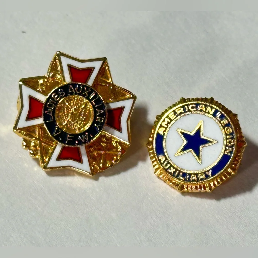Vintage American Legion VFW Auxiliary Ladies Petite Pins Grandmacore DIY Craft