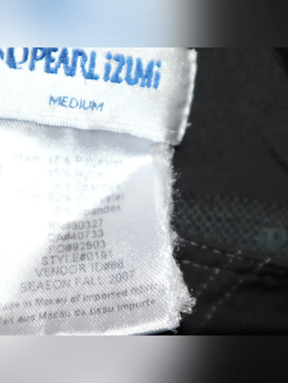 Pearl Izumi pearl fabric