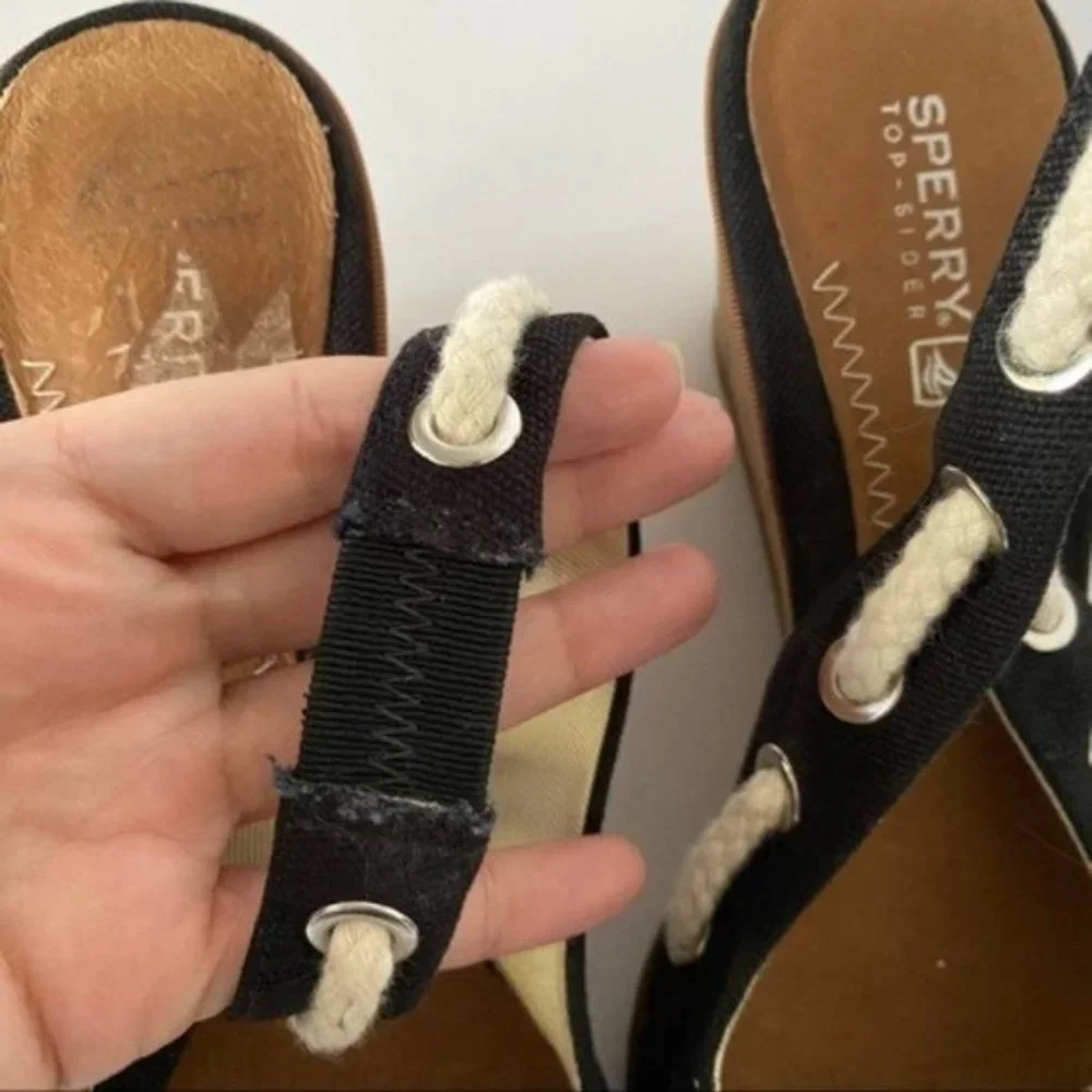 Sperry black canvas