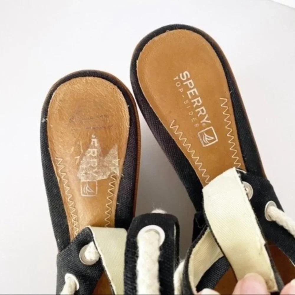 Sperry black canvas