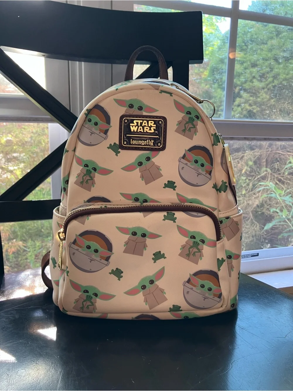 Loungefly Beige Baby Yoda (The Child) Kids Mini Backpack