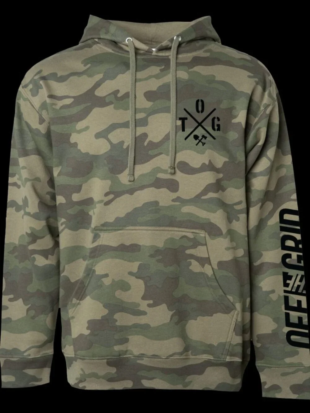 Off The Grid Surplus Crossed Up Hoodie - Green Camo