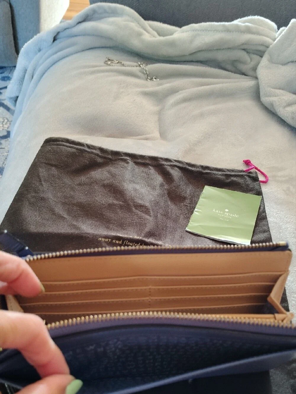 kate spade leather zip