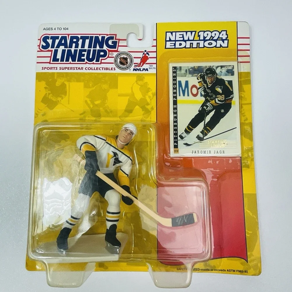1994 Starting Lineup Jaromir Jagr Pittsburgh Penguins With Card Vintage