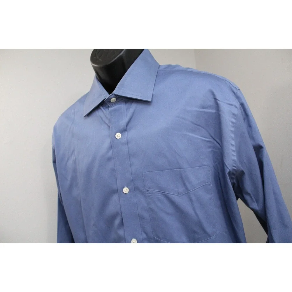 Banana‎ Republic Dress Shirt Blue Long Sleeve Button Up Mens XL 17-17.5