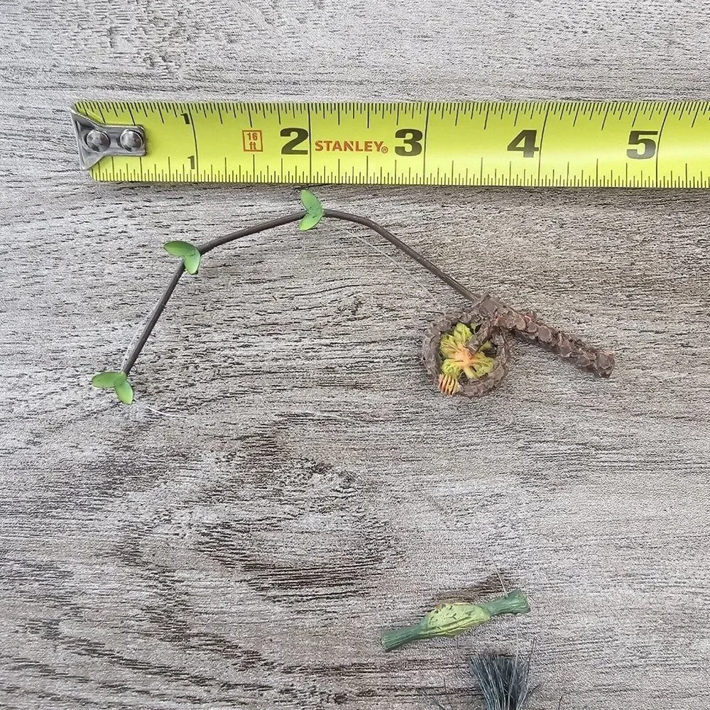 Christmas Tree Ornaments Set Of 11 Rustic Green Fishing Bait Pole Cabin Decor