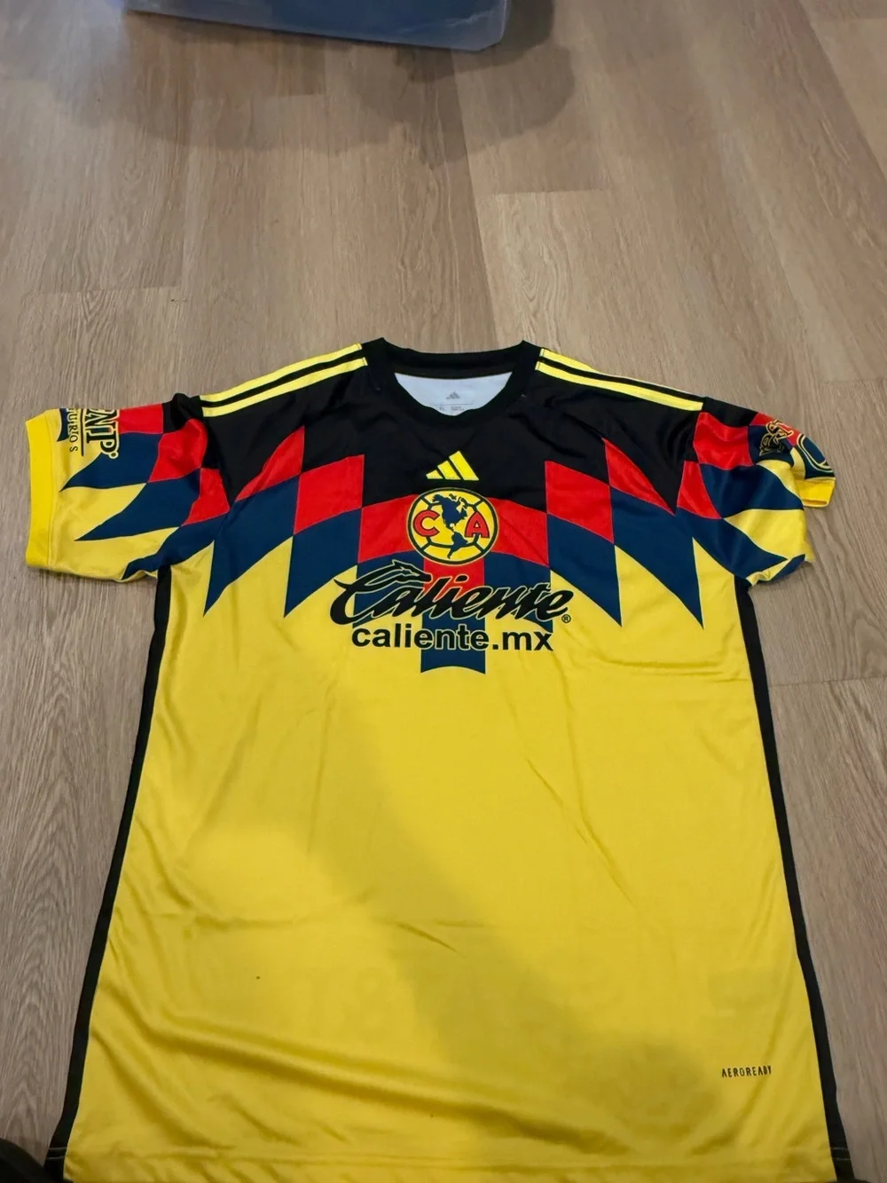 adidas White and Black Performance Tee - XL Club America  Home Jersey