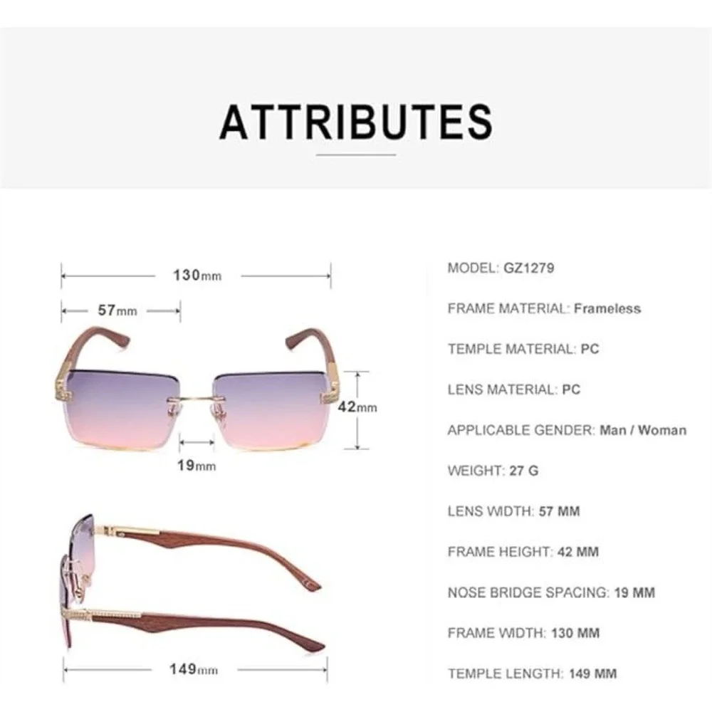 N/A elegant rimless