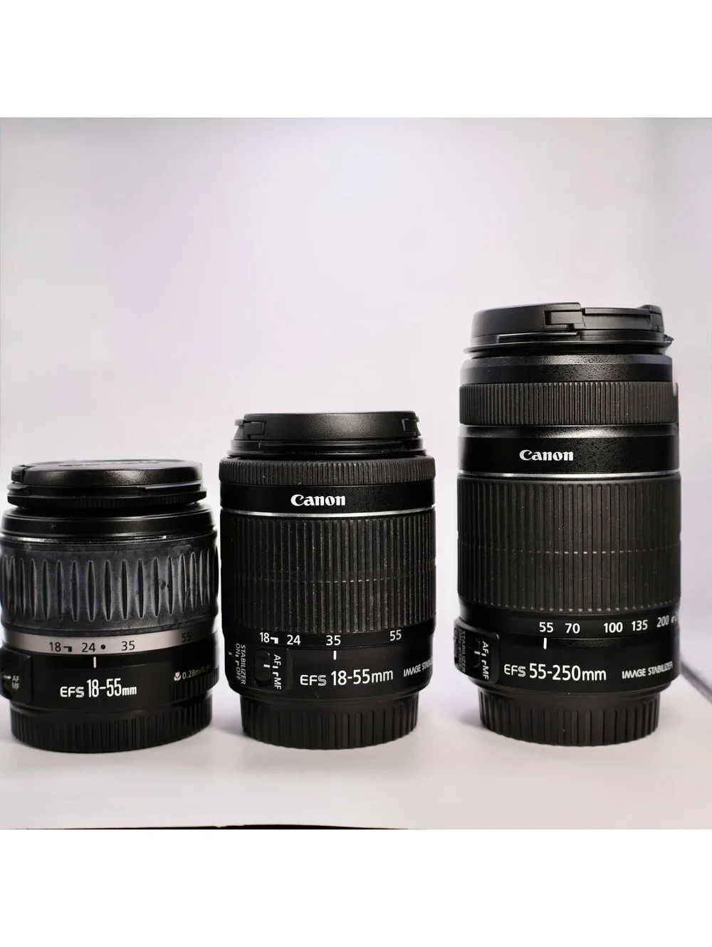 Canon DSLR SL1 Camera with 3 Lenses, Batteries and Bags - Excellent!