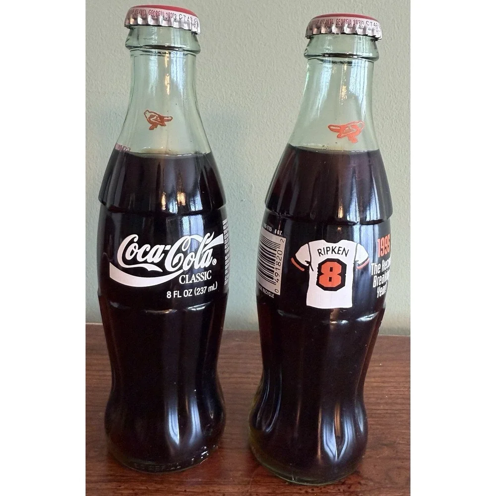 2 1995‎ Baltimore Orioles Cal Ripken Jr Record Breaking Year Coca Cola Bottle