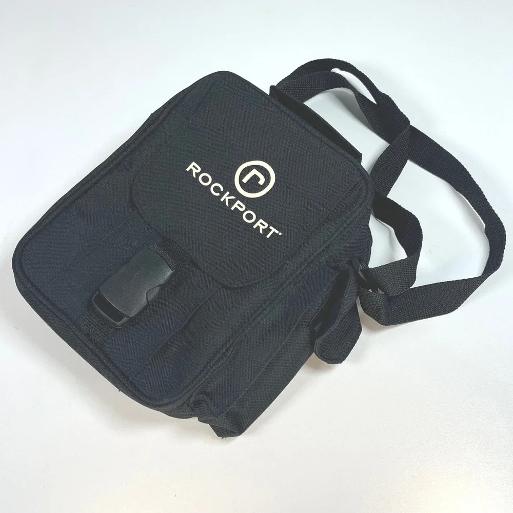 Rockport Crossbody Bag Black Small Canvas Utility Messenger