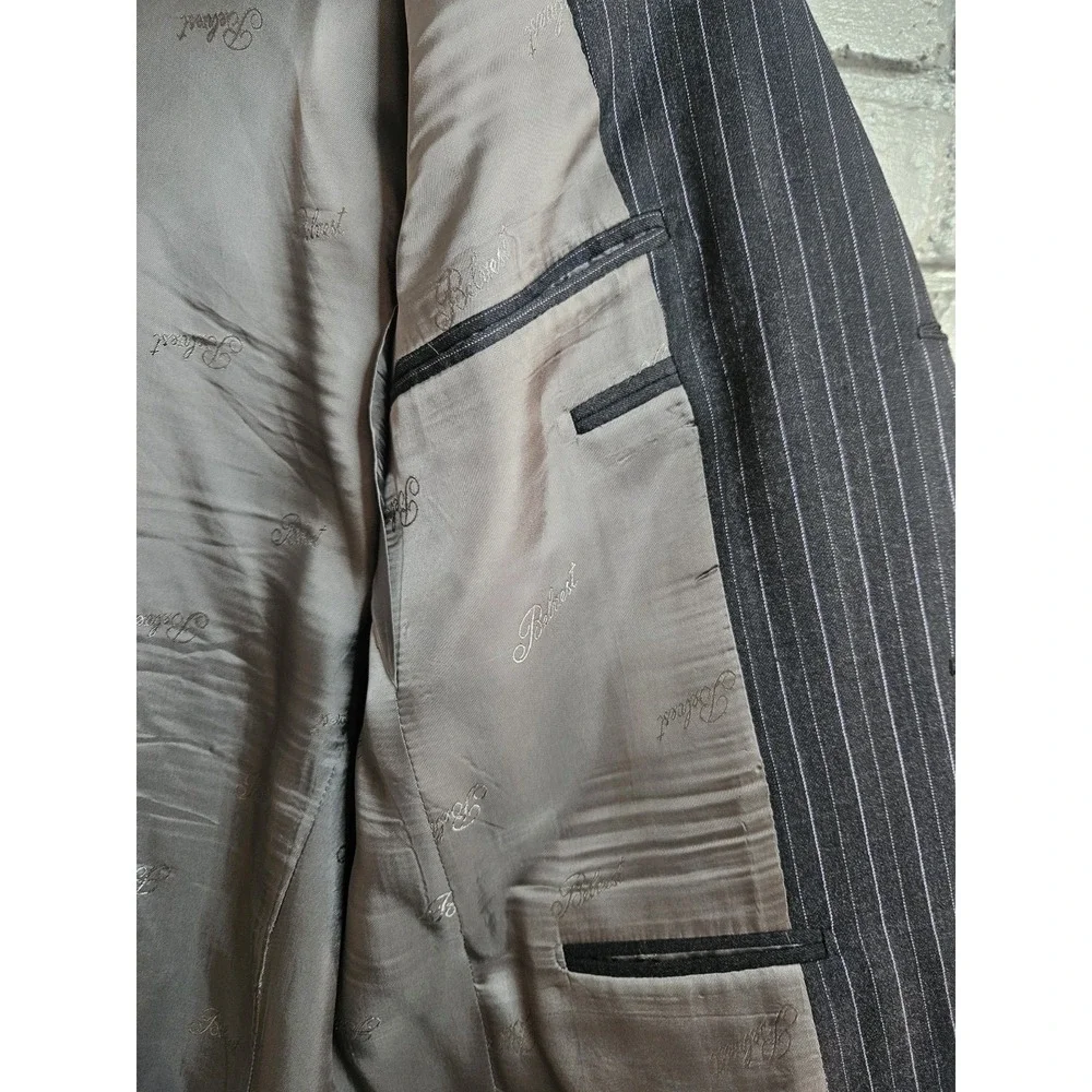 Belvest Wilkes Bashford Men's Suit Jacket Blazer Black Pinstripe‎ EU50 US40