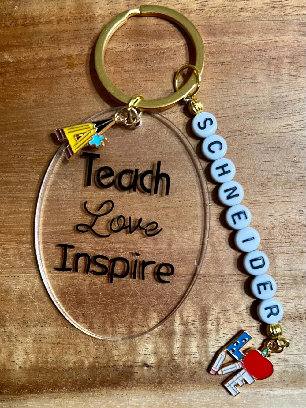 Handmade personalized clear