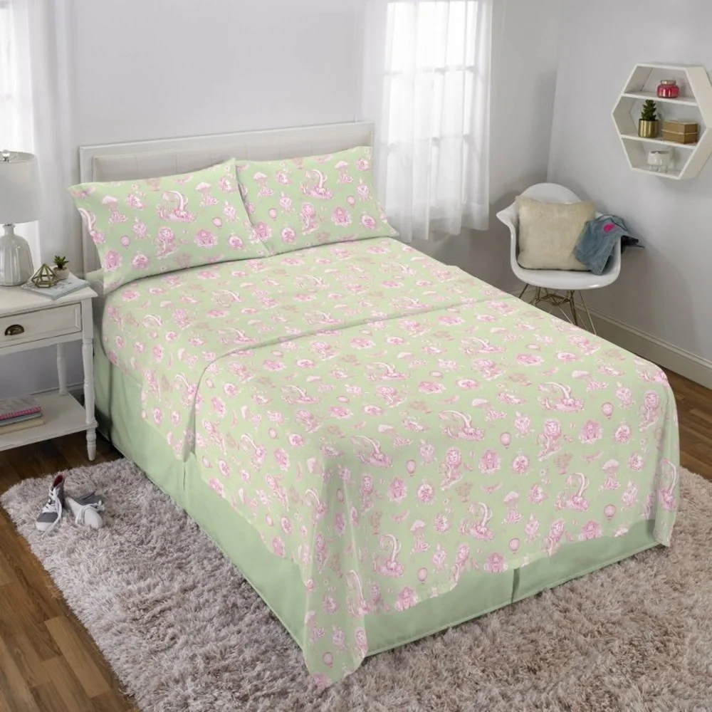 Wicked For Good Katie Kime Artwork Full Sheet Set Green Pink Character Artwork