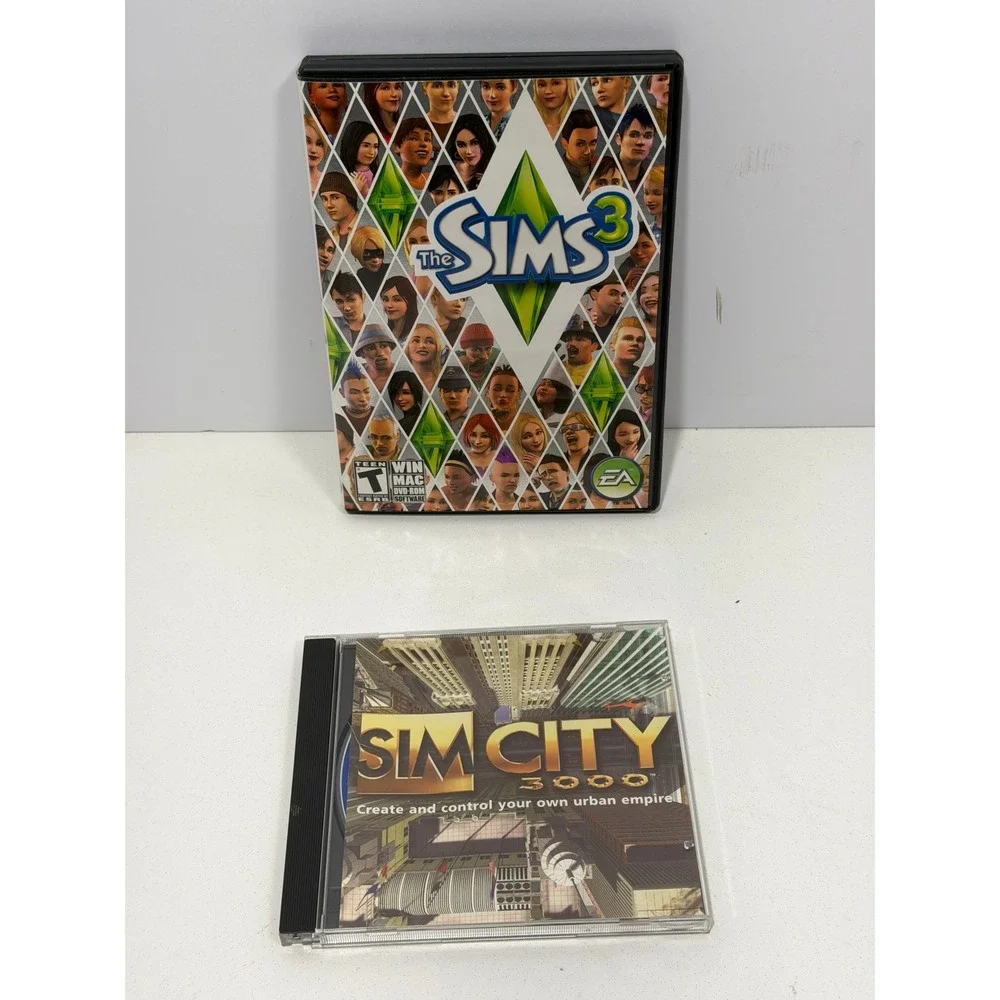 The Sims 3 and SimCity 3000 PC Game Bundle EA Maxis Simulation Strategy Disc Set
