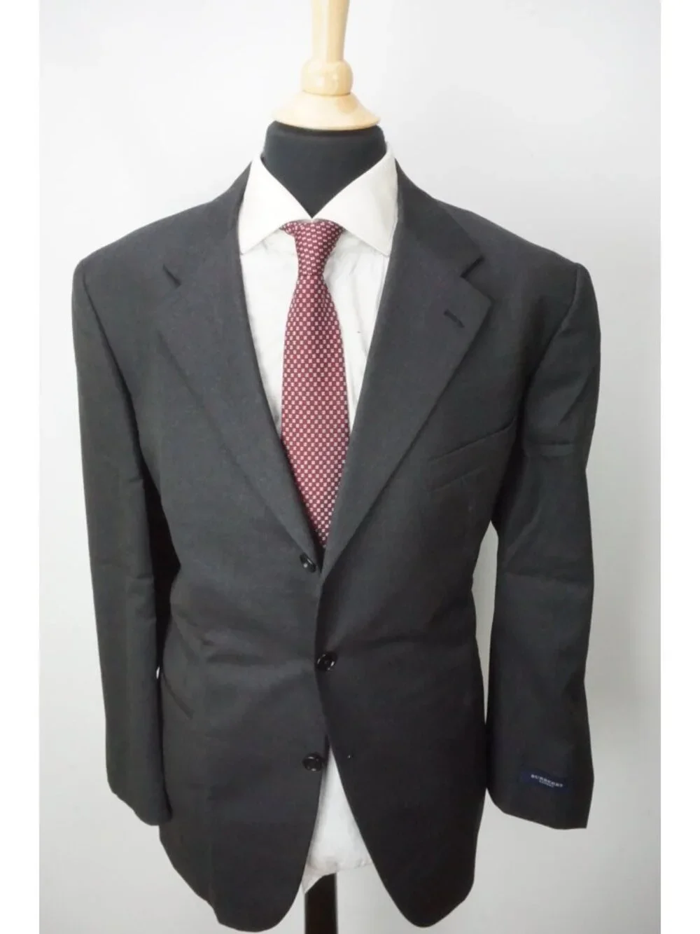 Burberry London Gray S100s Wool 2 Pc Suit Jacket Pants Sz 48R BRAND NEW