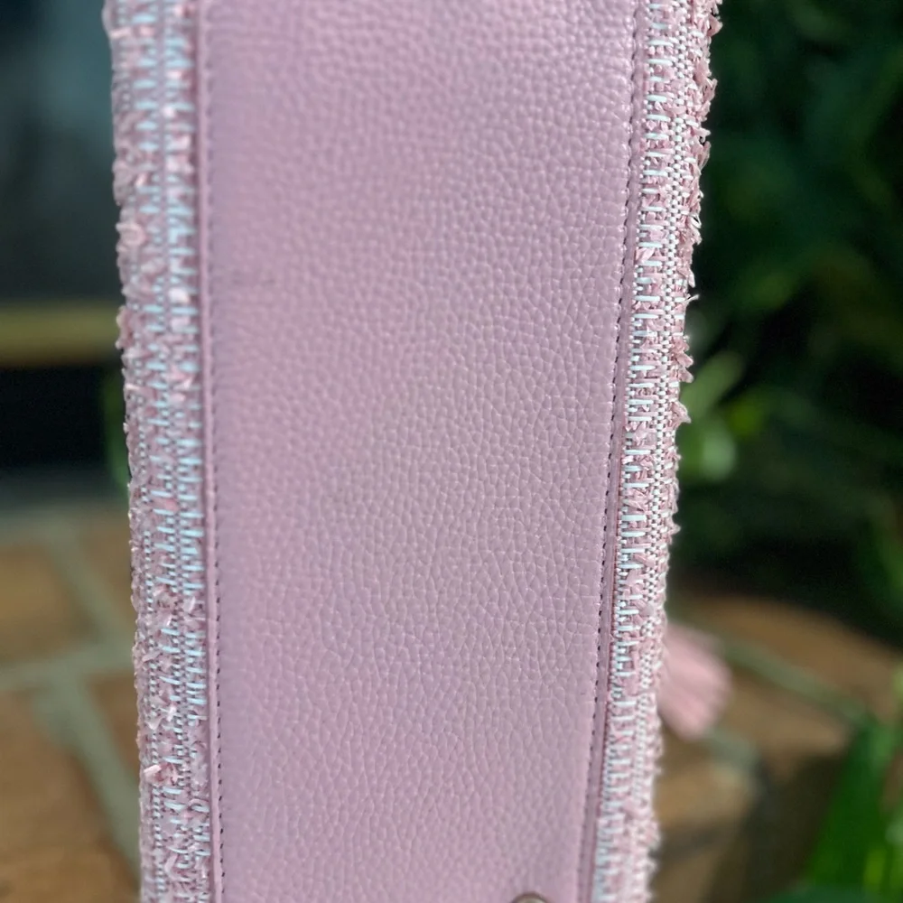 Kate Spade Pink Textured Shoulder Bag with Tassel