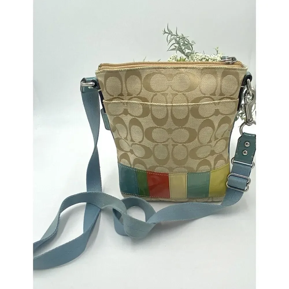 Coach beige blue