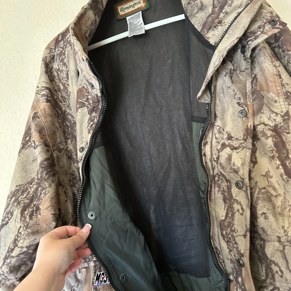 Remington Camouflage Hunting Jacket 3X Brown Camo Field Coat Outdoors Tactical