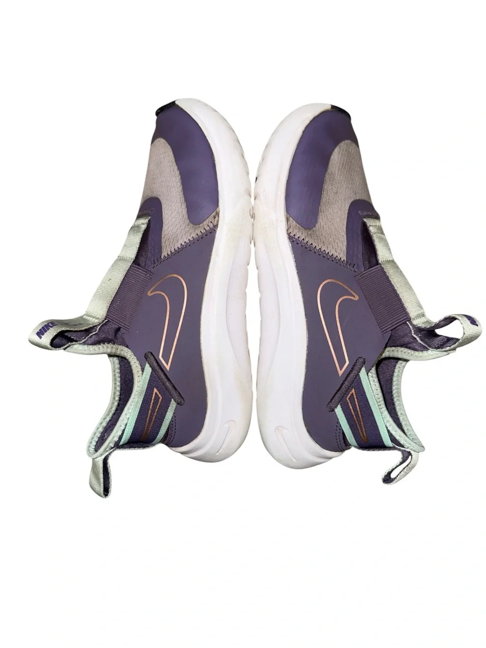 Nike Kids' Flex Runner Slip-On Sneakers - Teal/Coral & Purple Size 3.5