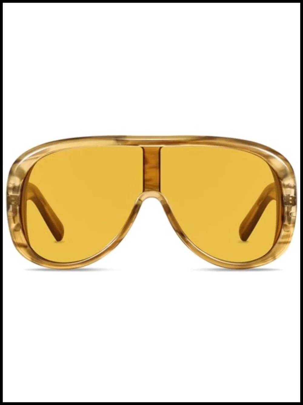 Oversized Shield Sunglasses UV400 Retro Thick Aviator Shades Fashion Sunnies