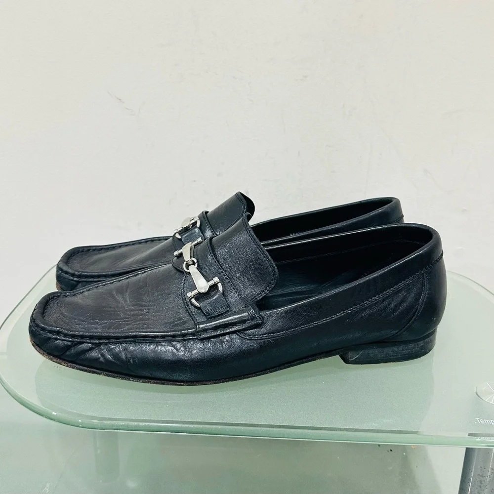 CALZOLERIA TOSCANA HAND CRAFT LEATHER BLACK MEN'S SHOES SIZE‎ 11,5 MADE IN ITALY